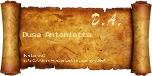 Dusa Antonietta névjegykártya